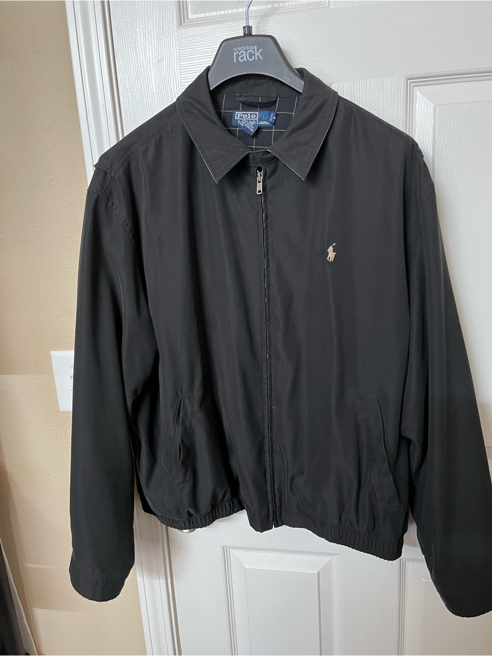 Polo by Ralph Lauren Black Lightweight Zip-Up Harrington